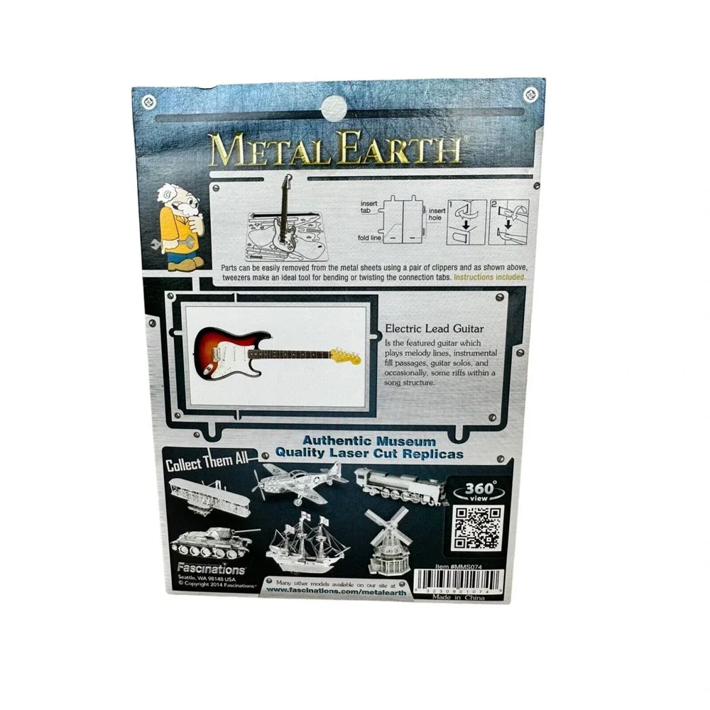 Metal‎ Earth Electric Lead Guitar 3D Metal Model 010749
